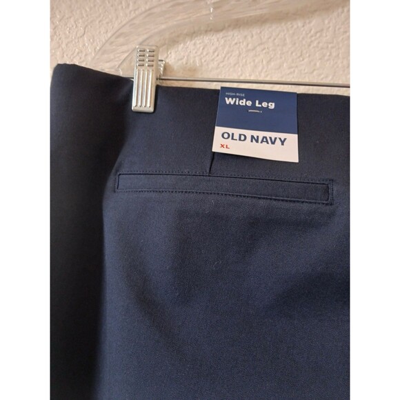 Old Navy Womens Pants Navy Size XL High Rise Wide Leg Stretch Office Career - Picture 4 of 10